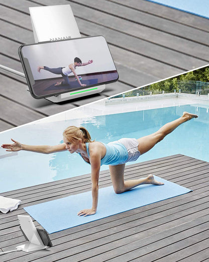 Fast Wireless Charger, NANAMI 15W Qi Certified Wireless Charging Stand Compatible iPhone 17/17 Air/16/15/15 Pro/15 Plus/15 Pro Max/14/13/12, for Samsung Galaxy S25/S24/S23/S22/S21 and Qi-Enabled Phone