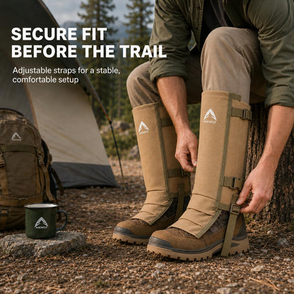Anewkle Snake Gaiters for Men&Women,Waterproof Snake Proof Leg Guards with PP Board Protection,1000D PVC Coated Anti-Snake Gaiters for Brush Clearing,Hunting,Hiking,Fishing&Farming