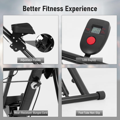 BODIOO Stair Stepper for Home Gym, Stair Climber with Adjustable Handlebar & Dual Incline Pedals, Compact Folding Cardio Exercise Climber for Full-Body Workout