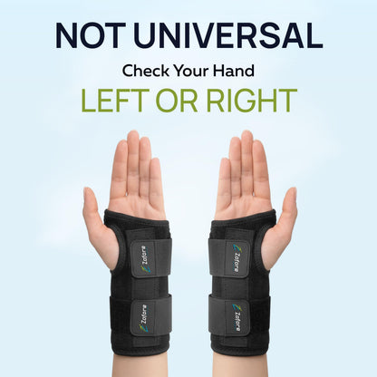 Carpal Tunnel Wrist Brace Night Support and Metal Splint Stabilizer [Single] - Helps Relieve Tendinitis Arthritis Carpal Tunnel Syndrome Pain - Reduces Recovery Time for Men Women - Right (S/M)