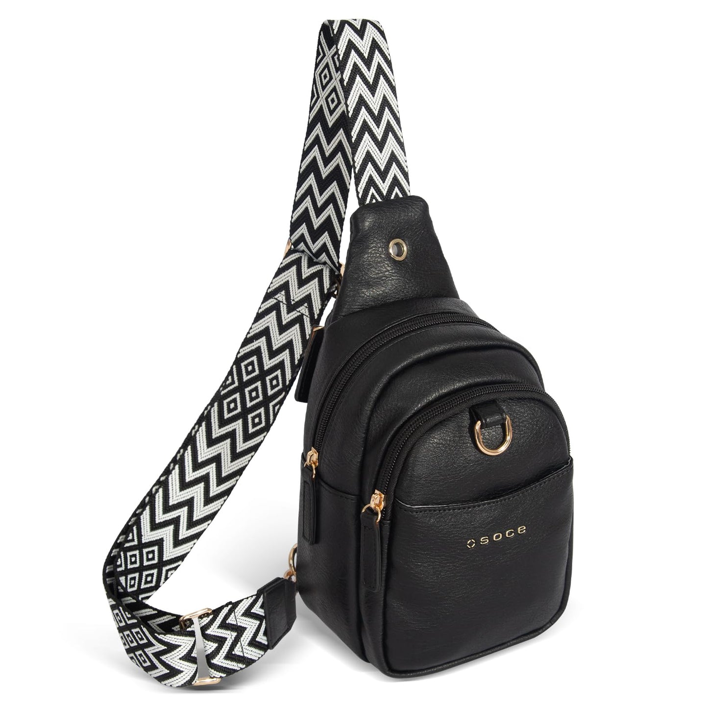 OSOCE Crossbody Bags for Women Sling Bag Anti Theft PU Leather Travel Chest Purse Small Adjustable Strap Fits Large Phone