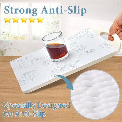 Shelf Liners for Kitchen Cabinets 12in x 20FT Non Adhesive Drawer Liner Sliver Floral Thickened Shelf Liner Paper Strong Non-Slip Easy to Clean for Tool Box Refrigerator with Knife and Tape Measure
