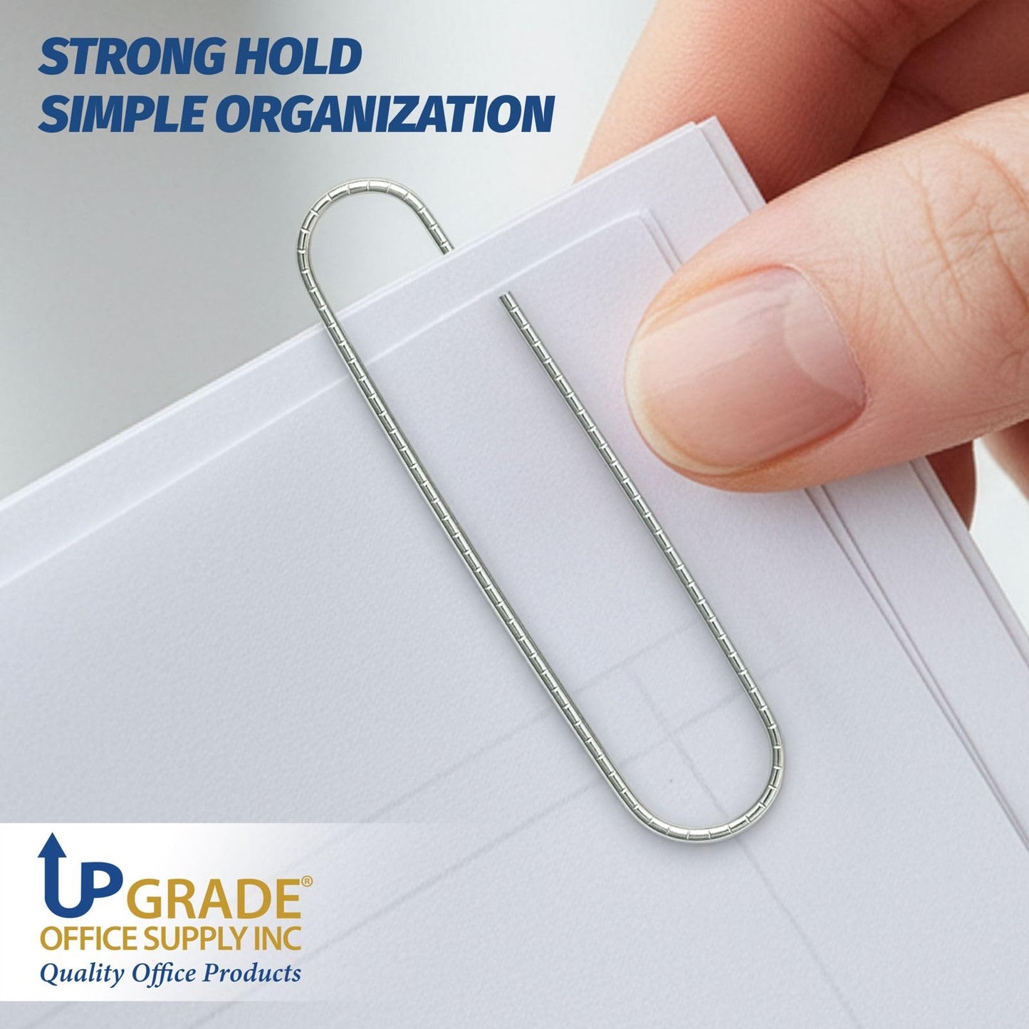 Upgrade Office Supply Jumbo Paper Clips, Non Skid, 1.9 Inch, 600 Count (6 Boxes of 100), Silver, Made in USA