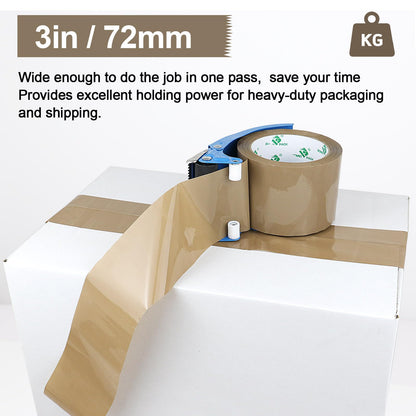 BOMEI PACK Brown Packing Tape 3 inch Wide, Heavy Duty Brown Packing Tape Refills for Moving Boxes, Shipping and Storage, 2.7 Mil x 60 Yards
