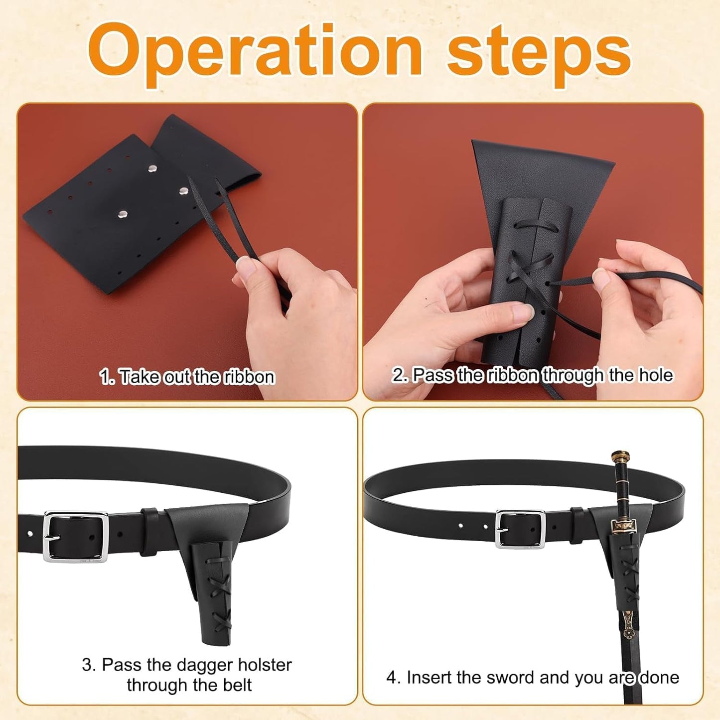 Belt Pouch Waist Bag Fanny Pack Steampunk Phone Holder Medieval Bag Leather Belt Renaissance Cosplay Costume Accessories