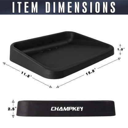 CHAMPKEY Heavy Duty Rubber Golf Ball Tray with 16 Foam Golf Balls | Excellent Durability and Stability for Indoor and Outdoor Training