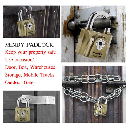 Mindy 60mm Heavy Duty Waterproof Keyed Padlock with 4 Keys