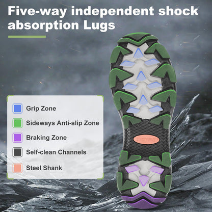 Showave Men's Rain Boots Waterproof Rubber Mud Boots, Camo 8