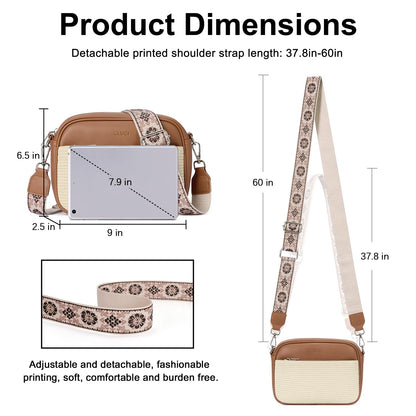 CLUCI Crossbody Bags for Women Trendy, Vegan Leather Shoulder Handbags，Purses for Women with Adjustable Wide Strap