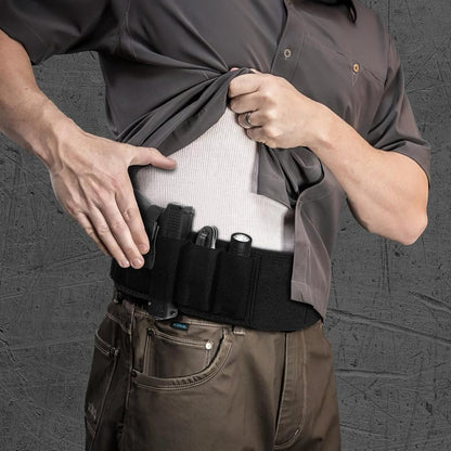 Belly Band Holster for Concealed Carry | Fits Glock, Sig P365, Taurus & More - Adjustable Size for Men & Women