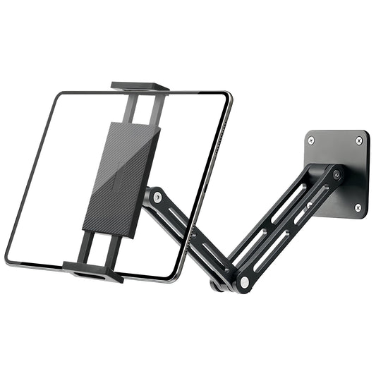 Bestoct Tablet Wall Mount Holder for iPad, Aluminium Foldable Arm, Used in Kitchen, Under Cabinet, Home Gym, for iPad Pro/Air/Mini/Samsung Galaxy Tab/4.7-13" Phones & Tablets (Up to 13")