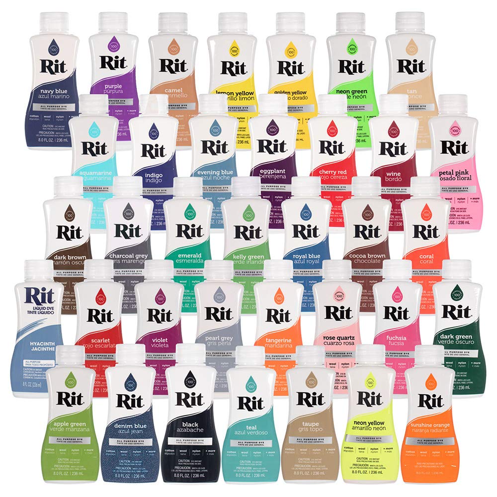 Rit Dye – Liquid Fabric Dye for Crafting, Clothing, and Décor – 8 oz. Bottle – Teal (Gloves Included)