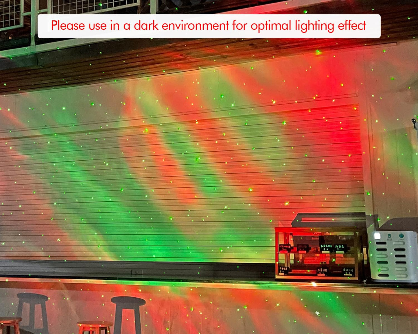 Lunmore Firefly Garden Lights Star Projector Laser Christmas Lights with Colorful LED Background Light