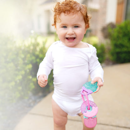 Nuby ICY Gel Teether Ring, Popsicle, Donut and Ice Cream - 3+ Months