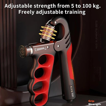 Hand Grip Strength Trainer - Adjustable Resistance 11-220Lbs | Ergonomic Forearm Strengthener for Athletes & Musicians