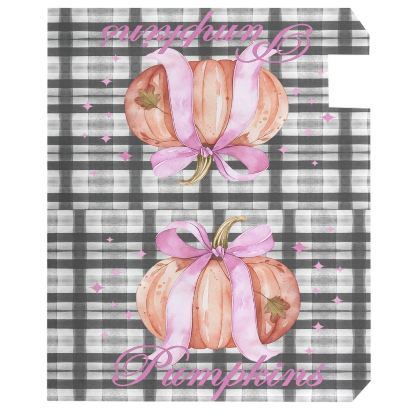 Wamika Pumpkin Pink Bow Magnetic Mailbox Covers Bowknot Fall Buffalo Plaid Mailbox Cover Over Size Full Magnet Garden Yard Porch Mail Boxes Cover Holiday Decorations 25" L x 21" W