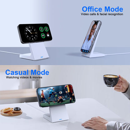 PUY for MagSafe Charger Stand,20W Fast Magnetic Wireless Charging Station with 25W PD Adapter，Stickable Desk Wireless Charger for iPhone 17/16/15/14/13/12 Pro/Pro Max Series