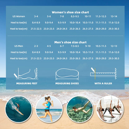 Water Shoes for Women Men Quick-Dry Aqua Socks Swim Beach Barefoot Yoga Exercise Wear Sport Accessories Pool Camping Must Haves Adult Youth Size 13-14Women/12-13Men