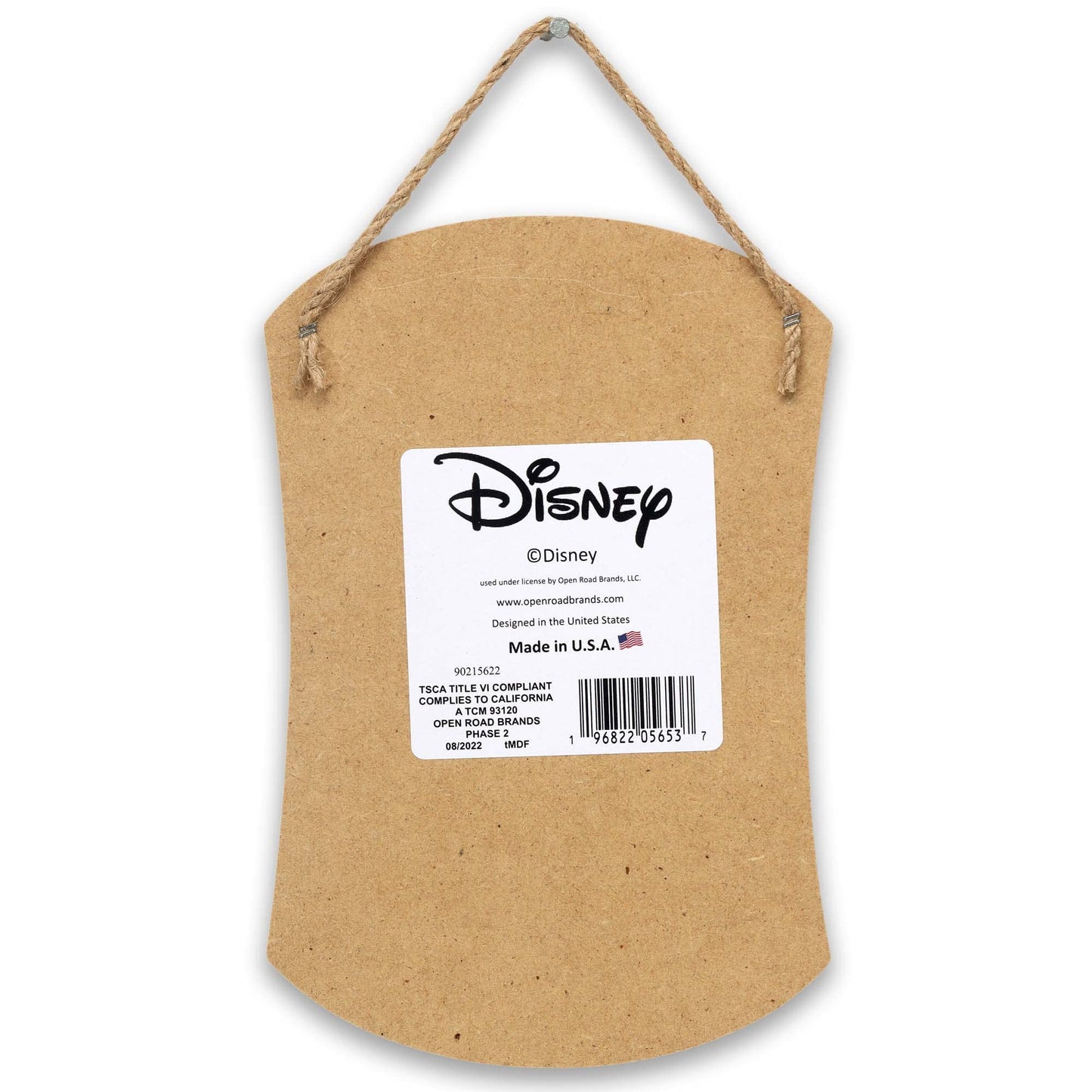 Open Road Brands Disney Mickey Mouse and Friends Holiday Cheer Hanging Wood Wall Decor - Cute Mickey Mouse Christmas Sign