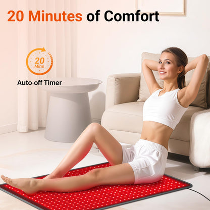Comfytemp Red Light Therapy Pad for Body, FSA Eligible HSA Wearable Near Infrared Light Wrap, 660nm & 850nm Light Pad for Back Joint Muscle, Gifts for Mom Women Men, 41.5’’ x 26’’