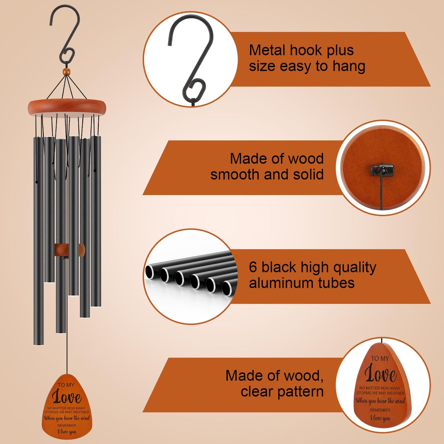 for Wife, Birthday Gifts for Wife Girlfriend, 32 Inch Wind Chimes Gift