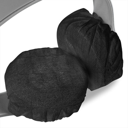 Geekria 100 Pairs Disposable Ear Covers for AKG Y500, Beats Solo 3, Solo 2, JBL Tune 500BT, Sennheiser HD 239 Headphones, Stretchable & Hygienic Protectors (S/Black)