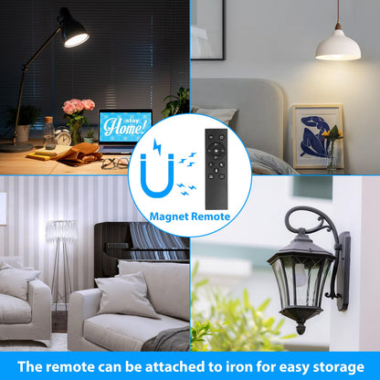 TOBUSA A19 LED Light Bulbs with Remote, 9W LED Bulbs 60W Equivalent, 3000K-6000K Dimmable Bulbs with E26 Base, 900 Lumens Light Bulbs with Timing, Memory Function, Ideal Lighting for Home, 2 Packs