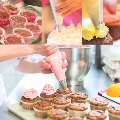 JAYVAR 5 Large Piping Tips Set - 5 Different Frosting Tips for Cake Decorating - Cupcake Pastry Tips for Cookies Cake Decorating Piping Tips Model 1A 1E 348 347 356