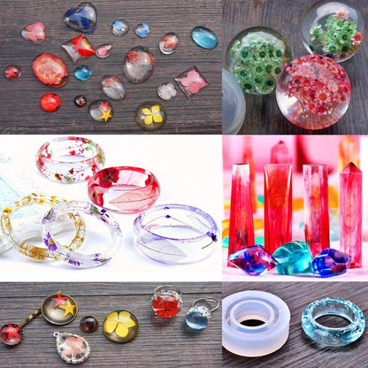 Sakolla15 Pcs Resin Casting Tools Set - Include Sand Papers, Polishing Blocks, Polishing Cloth, Round File, Semicircular File, Flat File and Scissors for Polishing Epoxy Resin Jewelry Making Supplies
