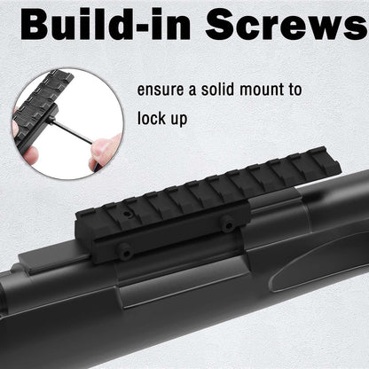 3/8" Dovetail to 7/8" Picatinny Adapter, Scope Mount Picatinny Rail, 11mm to 21mm Scope Mounts Adapter for Picatinny Rail Accessories