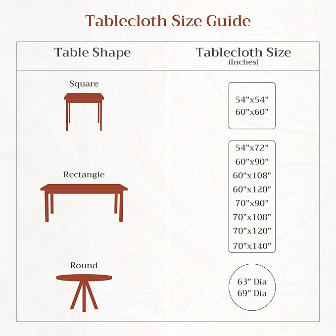 Maison d' Hermine Table Cloth Round Table 100% Cotton 63 Inches Fall Tablecloth Reusable Everyday Use for Thanksgiving Christmas Decorations Dining Farmhouse Party (Amazonia)