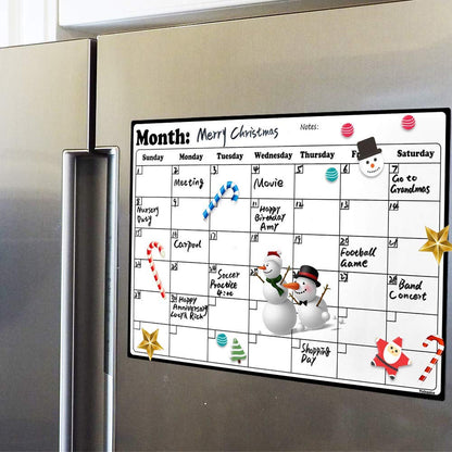 Volcanics Fridge Calendar Magnetic Dry Erase Whiteboard for Refrigerator Planners 11.5 Inches X 14.7 Inches