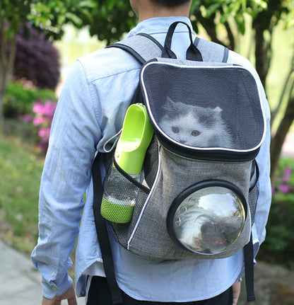 madeking Dog Water Bottle Portable Pet Water Bottle Leak Proof Dog Water Dispenser and Food, Multifunctional Outdoor Water&Food Bowl for Dogs and Cats (Bule)