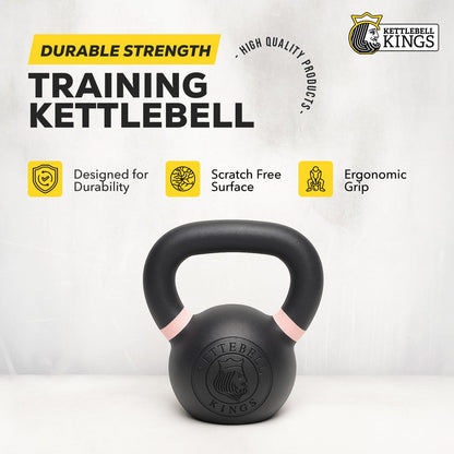 Kettlebell Kings Powder Coated Kettlebell Weights 5-90 LB | Workout Gym Equipment & Strength training sets for Women & Men | Durable Coating for Grip Strength, Rust Prevention
