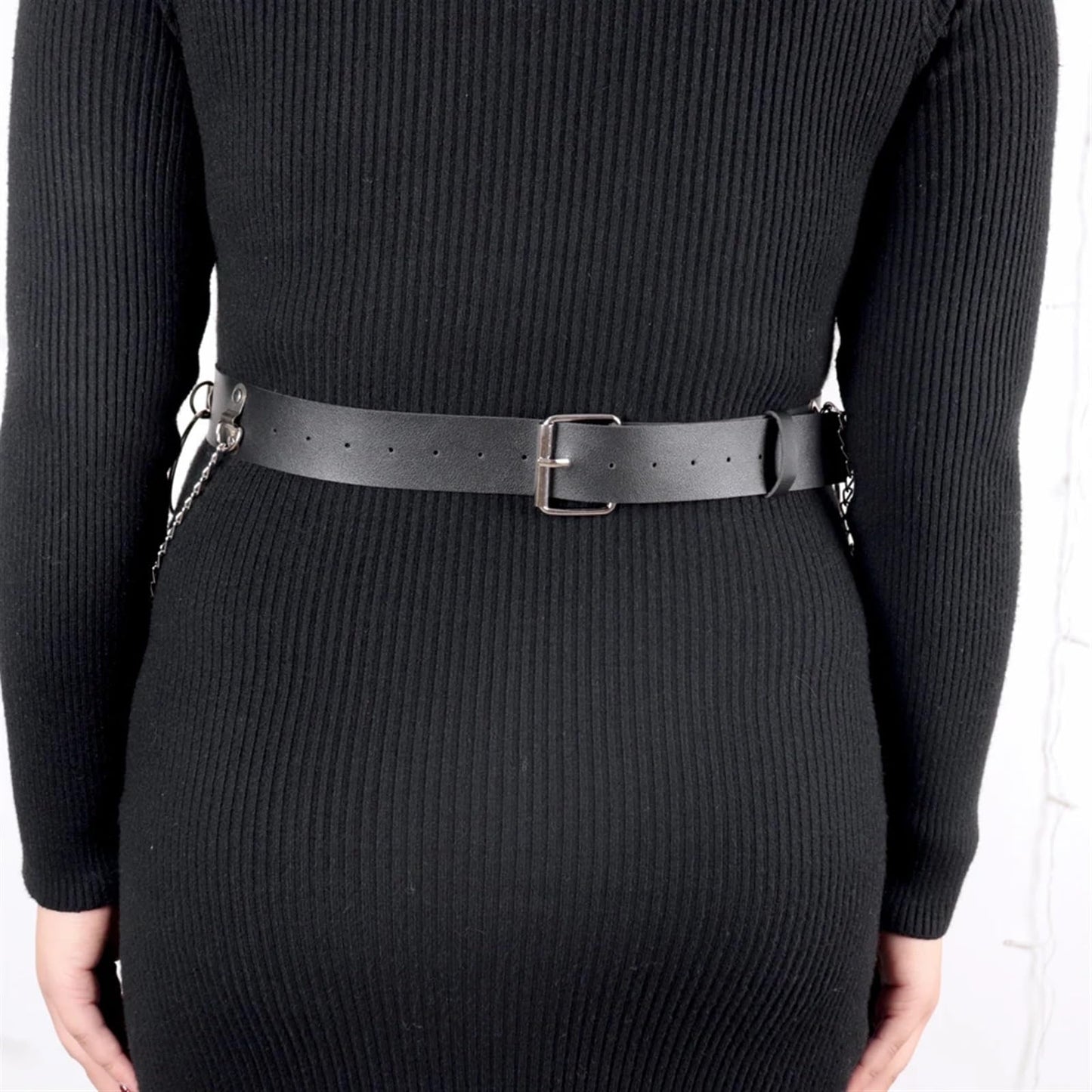 LYJZYXGS Plus Size Women Fashion Leather Harness Waist Belt Studded Decor Decorative Harness Straps Suspenders For Women Gothic Clothing, Adjustable, Stylea