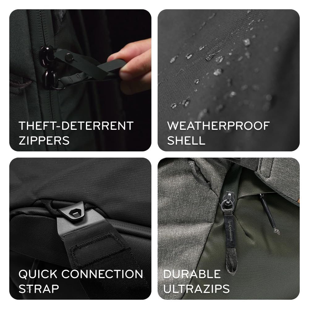 Peak Design Travel Duffel 35L, Eclipse, Weatherproof, Extra-Wide Zip, 4 External Pockets, Fits Packing & Camera Cubes, Ideal Weekend Bag, Versatile Duffel for Travel & Everyday Use