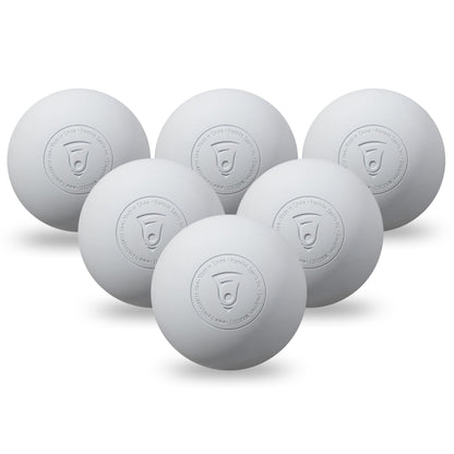 Franklin Sports Lacrosse Balls - Official Size Lax Balls for Practice - Rubber 63mm Outdoor Lacrosse Construction - Great for Muscle Massage Therapy + Yoga - White 6 Pack
