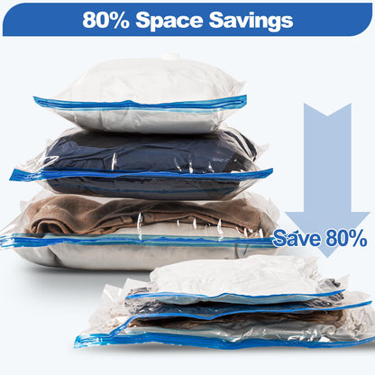 VMstr 15 Pack Travel Vacuum Storage Bags with USB Pump, Vacuum Packing Seal for Luggage and Suitcase, Space Saver for Clothes and Clothing Travel