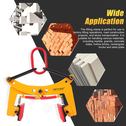 GRYVOZE Granite Slab Lifting Clamp 716 lbs, 2.4"-9.5" Lifting Clamps Heavy Duty, X-Shaped Stone Carrying Clamps, Granite Slab Lifter, Scissor Clamp Lifting, Stone Slab Clamps for Granite