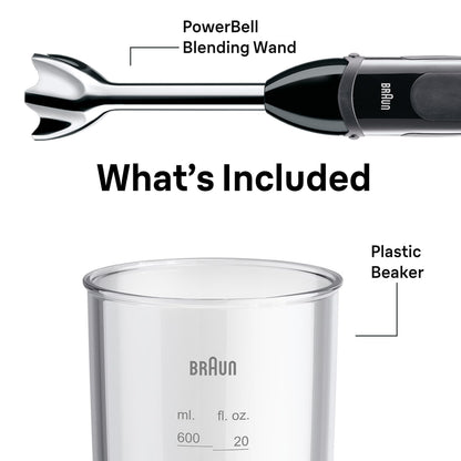Braun MQ5025 Hand Blender Multiquick Vario, MQ5025, Black