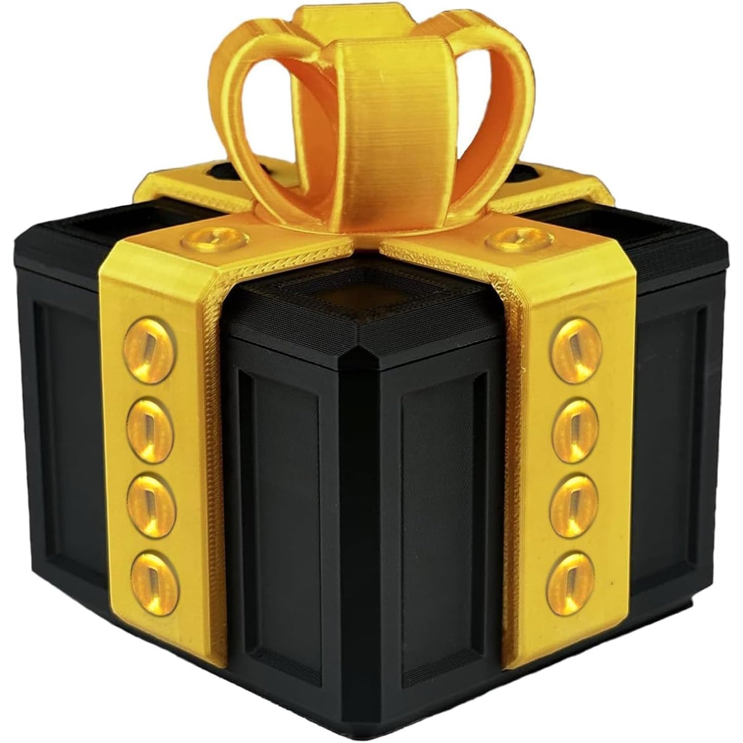 Annoying Gift Box with Screws, Annoying Present Prank Screw Box, Money Card Container Novelty Box, Take Apart Surprise Funny (Black-Yellow)