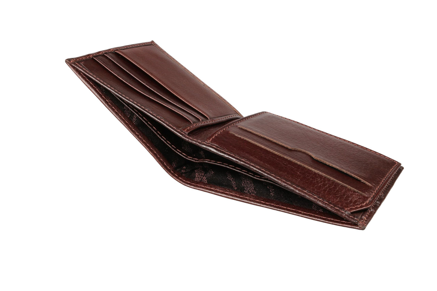 grande 1488 - Genuine Leather Bifold Classic Men Wallet with ID Window - Dark Brown