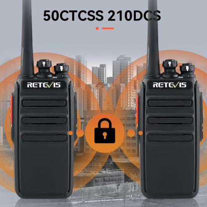 Retevis H-777S Walkie Talkies Long Range,Heavy Duty Portable FRS Two-Way Radios, Hands Free,Safe Call,Rugged Commercial 2 Way Radios with Gang Charger,for Warehouse, Churches,Jobsite(6 Pack)