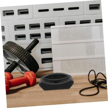 TOBBOMEY 2pcs Dumbbell Rack Saddles Storage Base Barbell Holder Attachment for Home Gym Equipment Noise- Design Stable Support for Racks