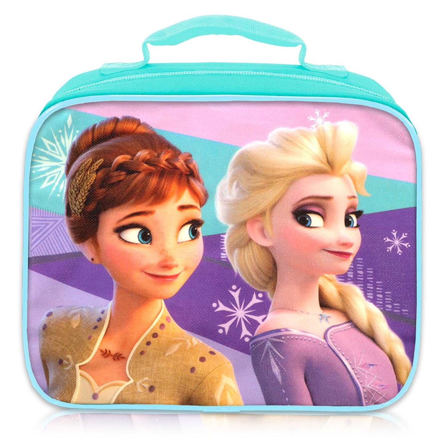 Disney Frozen Anna and Elsa Backpack School Supplies Set for Girls ~ Bundle with 16" Frozen School Bag, Lunch Bag, Plastic Water Bottle, Frozen Stickers, and More.