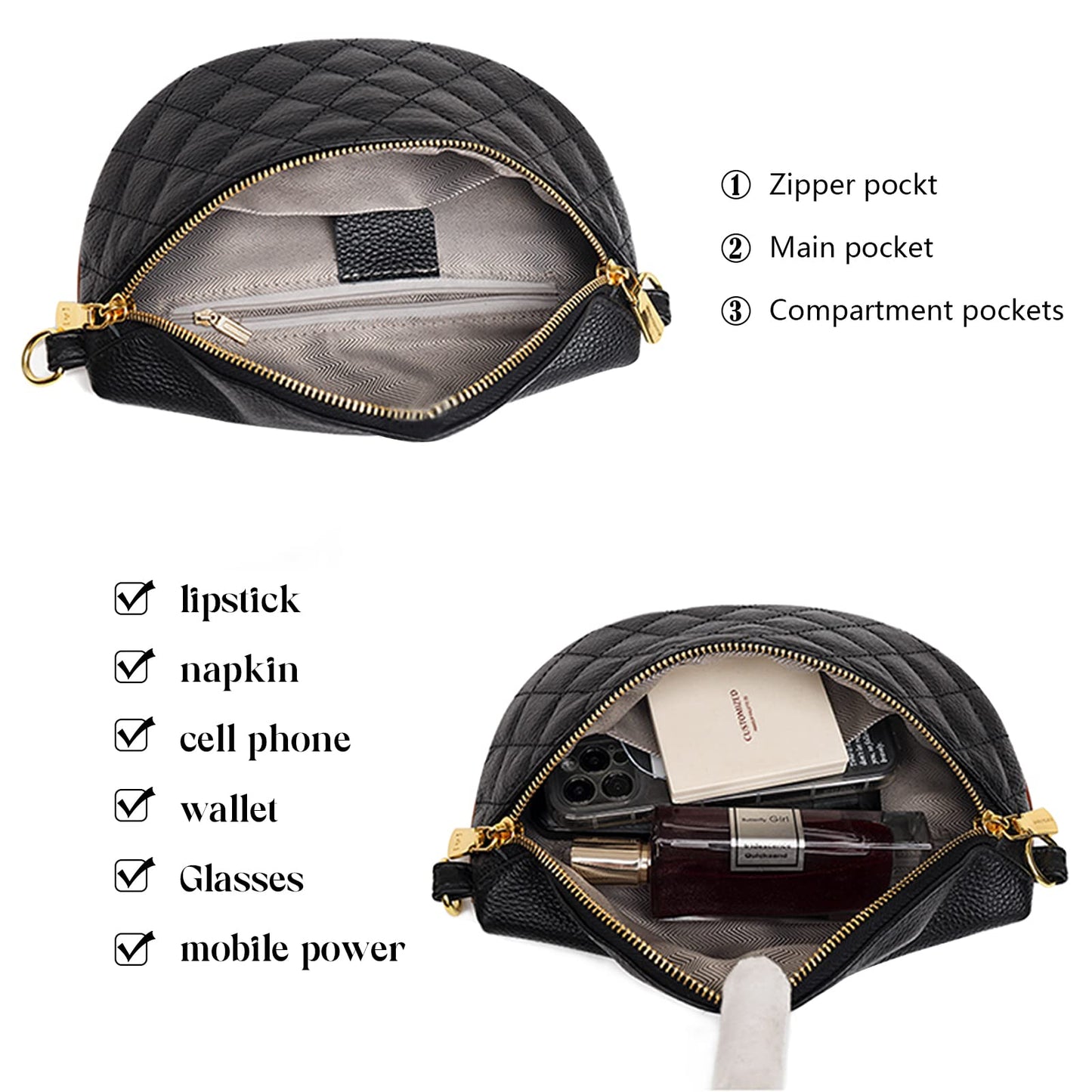 Eslcorri Small Crossbody Sling Bag for Women Trendy - Fashionable Fanny Packs Vegan Leather Chest Belt Bum Bag Anti Theft Crossbody Sling Purse for Women for Travel Sport Camping - Pure Brown