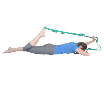 Physical Therapy Stretch Strap by Morning Sky - 10-Loop 73-inch Rehab Strap with Instructional Guide for Rehab, Stretching, Yoga.