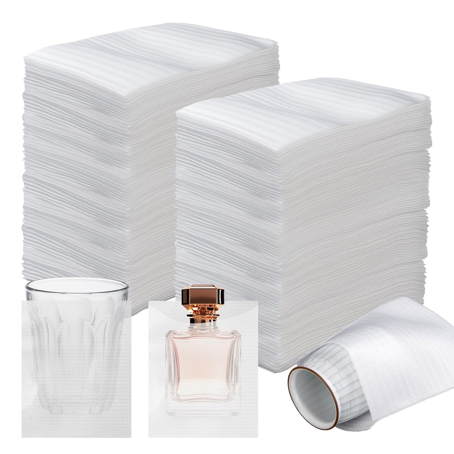 200 Pack Small Foam Pouches for Packing, 6x8 Inch Cushion Foam Pouch for Shipping, Moving and Storage, Dish Packing Supplies Protecting Small Electronics, Glass Cups, Dishes and Other Small Items