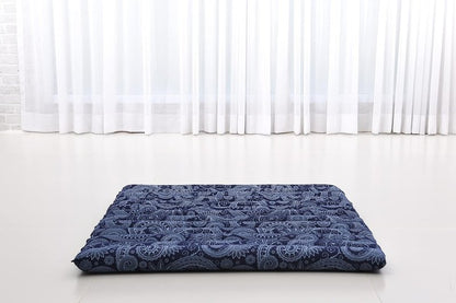 Meditation Cushion Set - Round Zafu Pillow & Square Roll-Up Zabuton Mat | Kapok Filled Comfort
