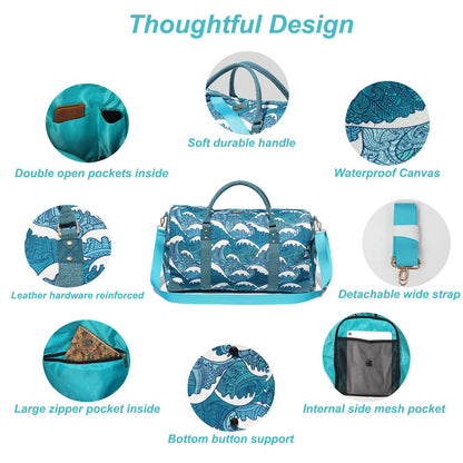 Travel Duffle Bag, Weekender Bag for Women with Shoe Compartment, Carry on Overnight Bag Gym Duffel Bag, Mommy Hospital Bags